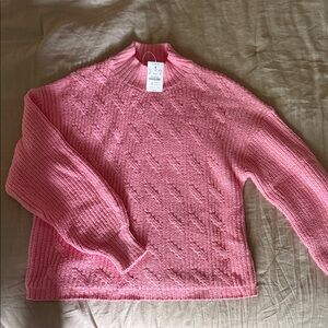 J. Crew Factory Pink Cowl Neck Sweater